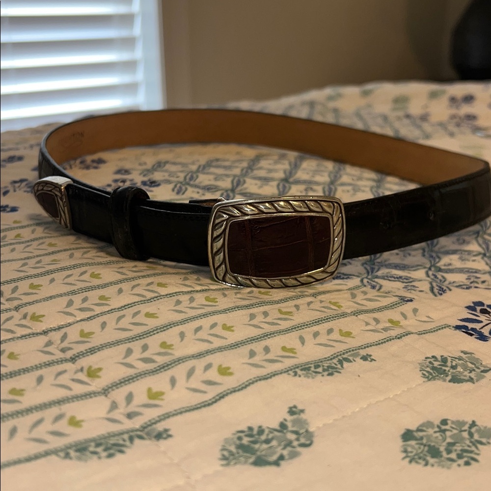 Brighton belt black and brown size medium